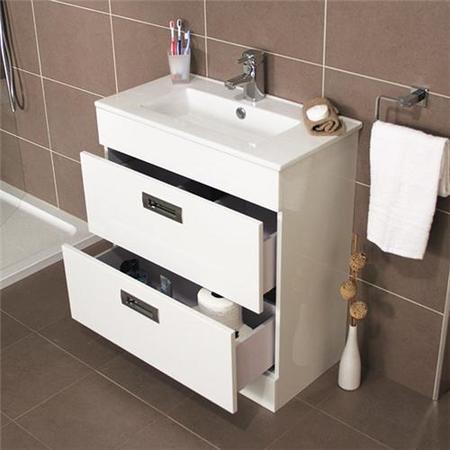 Aspen Compact 700 Floor Mounted 2 Drawer Vanity Unit