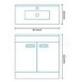 Aspen Compact 800 Floor Mounted 2 Door Vanity Unit
