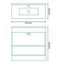 Aspen Compact 800 Floor Mounted 2 Door Vanity Unit