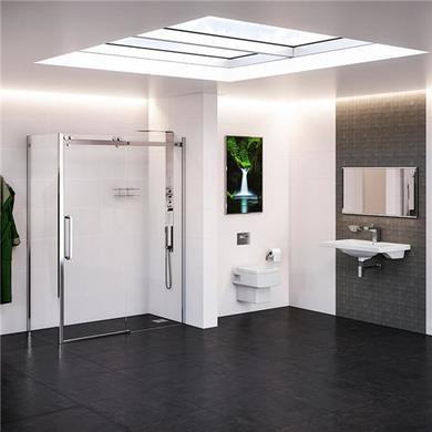 Shower Enclosure Left Hand 1400mm with Side Panel 800mm - 10mm Glass - Trinity Premium Range