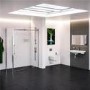 Shower Enclosure Left Hand 1400mm with Side Panel 800mm - 10mm Glass - Trinity Premium Range