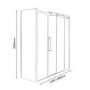 1600 x 760mm Left Hand Sliding Shower Enclosure 10mm Glass - Trinity