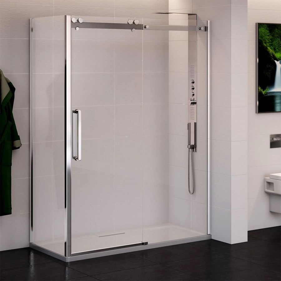 Sliding Shower Enclosure Left Hand 1600 x 800mm - 10mm Glass - Trinity Range