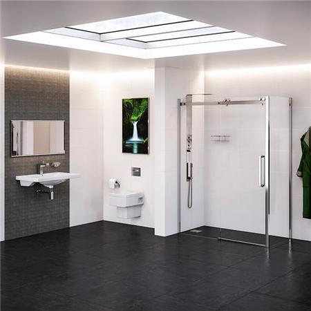 1700 x 760 Sliding Shower Enclosure - Right Hand 10mm Easy Clean Glass - Trinity Range