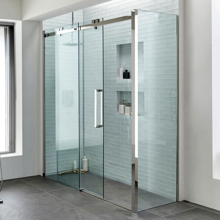 Sliding Shower Enclosure Right Hand 1400 x 760mm - 10mm Glass - Trinity Range