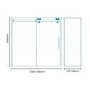 Sliding Shower Enclosure Right Hand 1400 x 760mm - 10mm Glass - Trinity Range