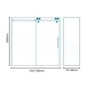 1400 x 800 Sliding Shower Enclosure - Right Hand 10mm Easy Clean Glass - Trinity Range