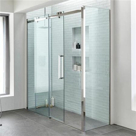 1400 x 900 Sliding Shower Enclosure - Right Hand 10mm Easy Clean Glass -Trinity Range