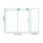 Shower Enclosure Right Hand 1400mm with Side Panel 900mm - 10mm Glass - Trinity Premium Range