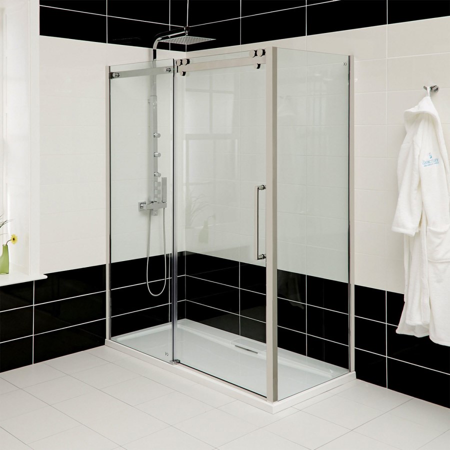Sliding Shower Enclosure Right Hand 1400 x 900mm - 10mm Glass - Trinity Range