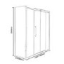 Sliding Shower Enclosure Right Hand 1600 x 760mm -10mm Easy Clean Glass - Trinity Range