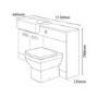 Toilet and Basin Combination Unit with Tabor Back to Wall Toilet- Cuba