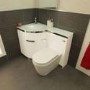Left Hand Corner Combination Unit with Aurora Toilet & White Basin - Vigo