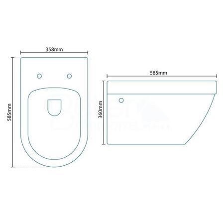 Aurora Wall Hung Toilet