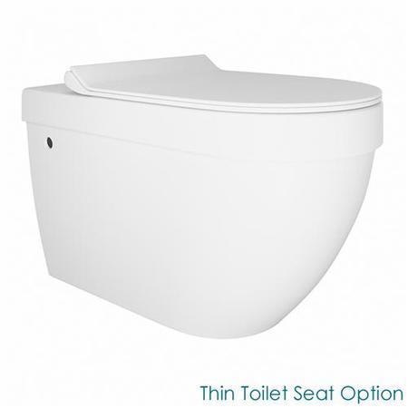 Aurora Wall Hung Toilet - Round Thin Seat