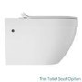 Aurora Wall Hung Toilet - Round Thin Seat