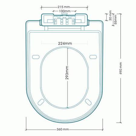 Aurora Wall Hung Toilet - Round Thin Seat