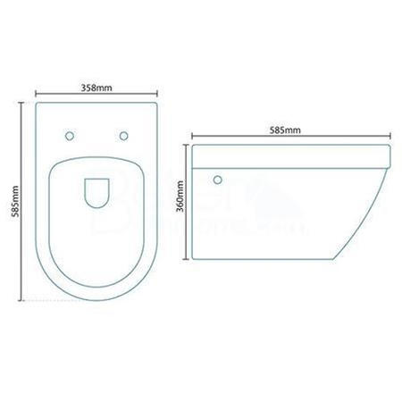 Wall Mounted Bathroom Suite - Aurora Range