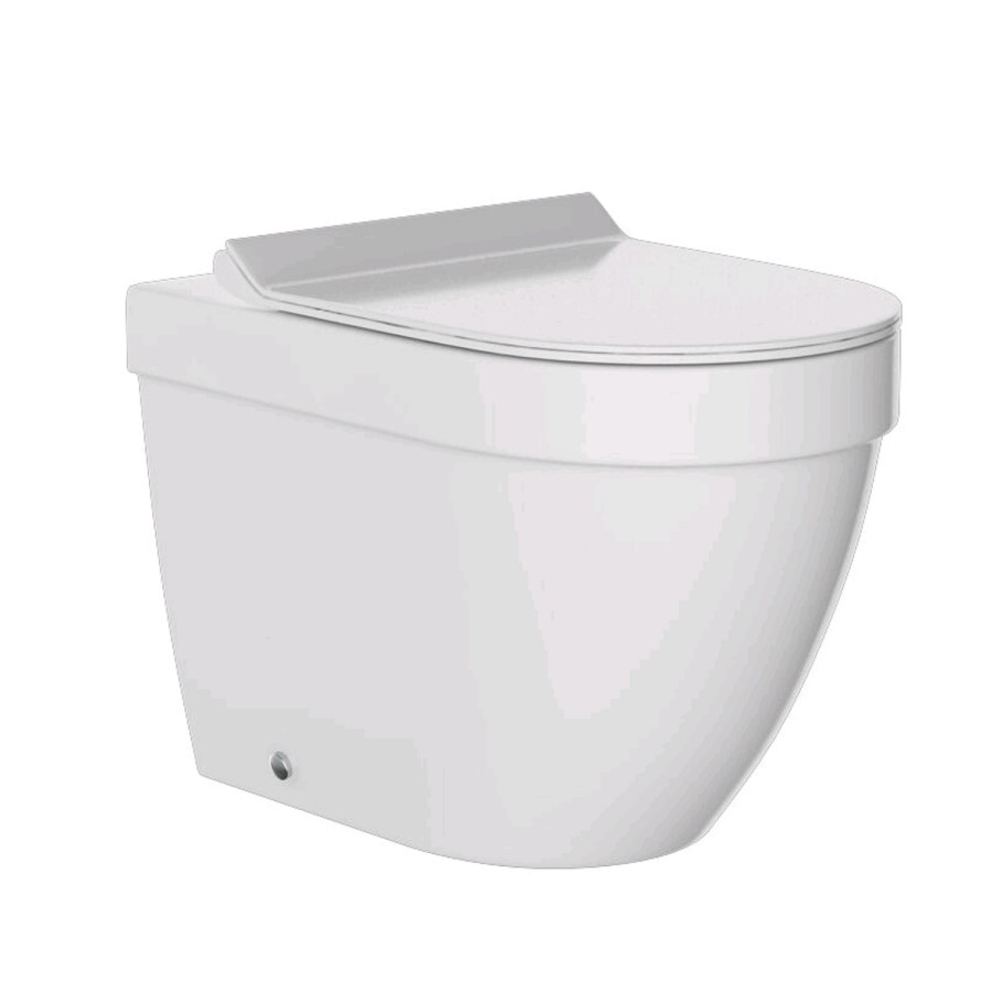 Aurora Back to Wall Toilet & Round Thin Seat
