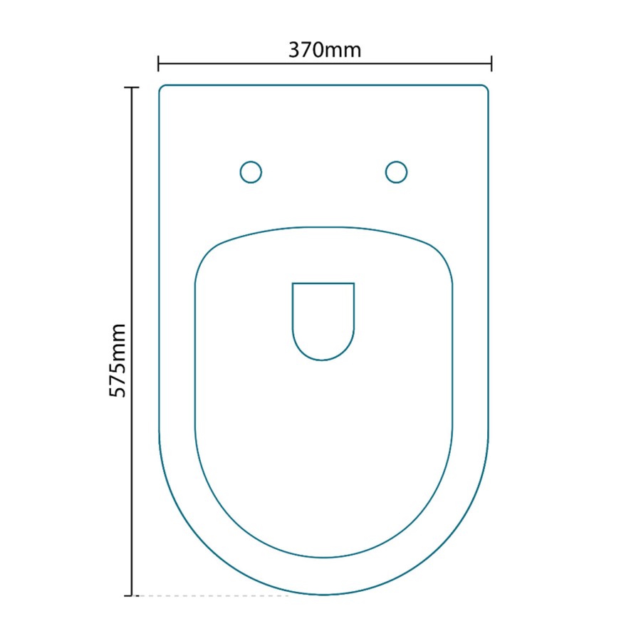 Aurora Back to Wall Toilet & Round Thin Seat