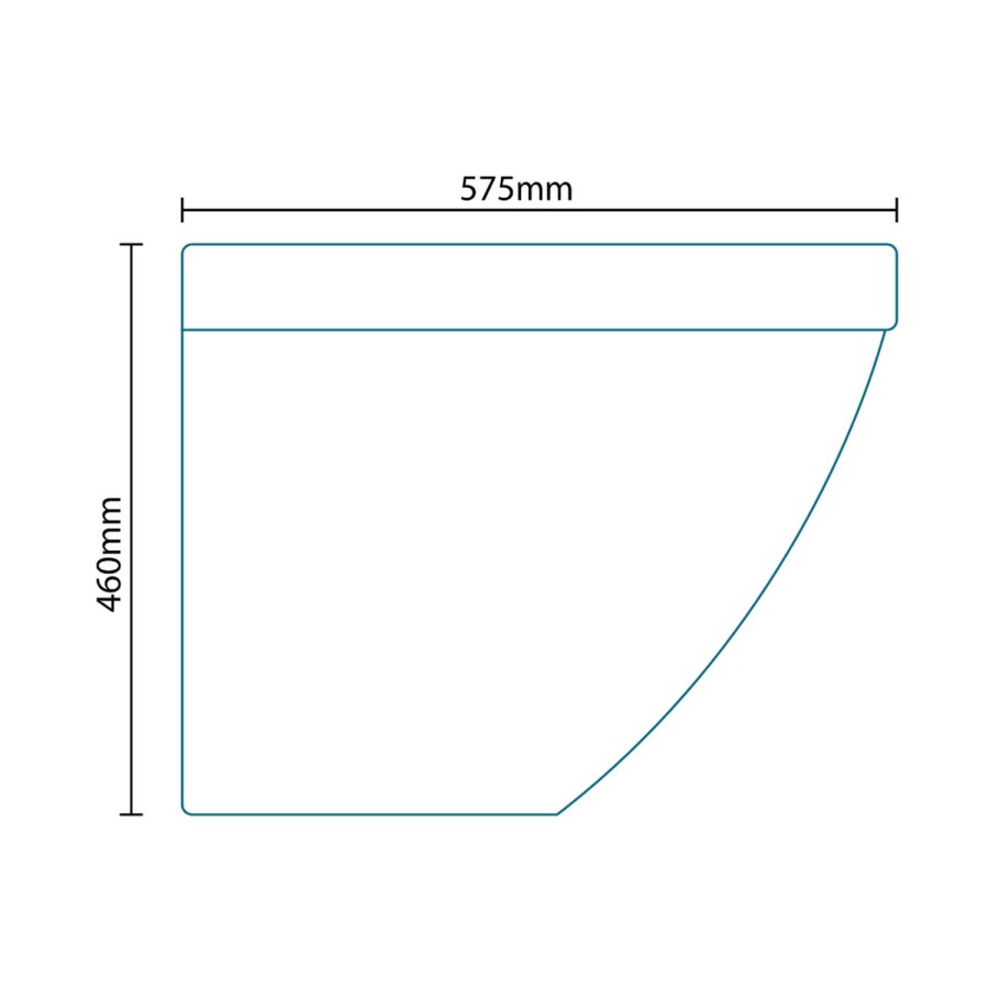 Aurora Back to Wall Toilet & Round Thin Seat