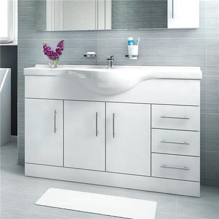 1200mm Vanity Unit with Basin - Doors & Drawers - Windsor
