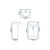 Windsor 550mm White Floorstanding Vanity Basin Unit