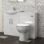 Windsor&#153; 55 White Combination Unit with Tampa BTW Pan & Soft-close Seat