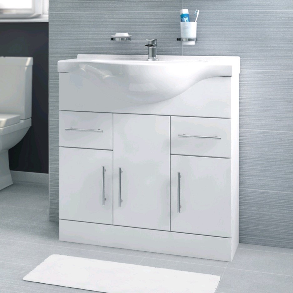 750mm White Vanity Basin Unit Windsor Range Better Bathrooms
