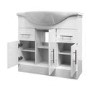 750mm White Vanity Basin Unit - Windsor Range