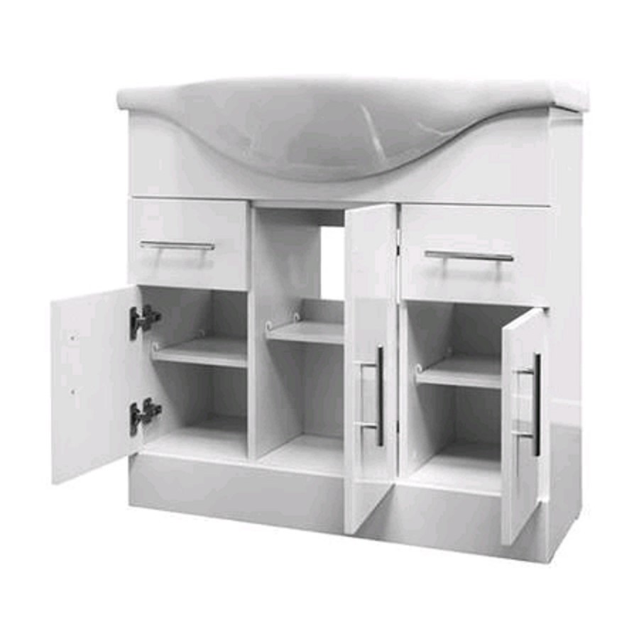 750mm White Vanity Basin Unit - Windsor Range