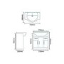 750mm White Vanity Basin Unit - Windsor Range