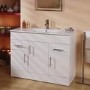 1000mm Floorstanding vanity Basin Unit - Drawers & Doors - White - Aspen Range