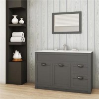 Nottingham Grey 1000 Vanity Unit with Como tap - Modern handle