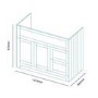 Nottingham White 1000 Vanity Unit 