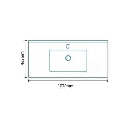 Nottingham White 1000 Vanity Unit 