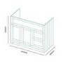 Traditional 1000mm Basin Vanity Unit - Modern Handle - Nottingham