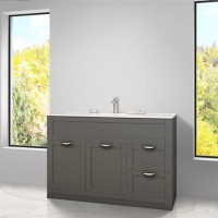 Nottingham Grey 1000 Vanity Unit & Basin Modern handle