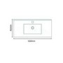 1000mm Floorstanding Vanity Basin Unit - Grey - Traditional Handle - Nottingham Range 