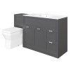 1000mm Floor Standing Combination Unit Suite with Tabor Back to Wall Toilet