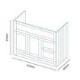 1000mm Floor Standing Combination Unit Suite with Tabor Back to Wall Toilet