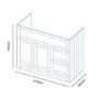 1000mm Floor Standing Combination Unit with Tabor Toilet - Grey Bathroom Storage Unit Traditional Handle - Nottingham Range