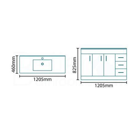 Aspen&trade; 120cm Vanity Unit
