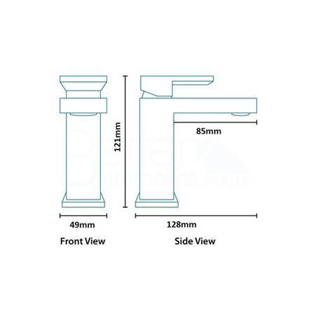 Aspen 120cm Vanity Unit with Cube Tap