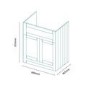 Nottingham Grey 600 Vanity Unit with Como Tap