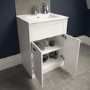 600mm Traditional Floorstanding Vanity Unit with Basin White - Nottingham