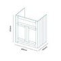 600mm Traditional Floorstanding Vanity Unit with Basin White - Nottingham
