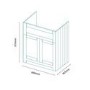 Nottingham Grey 600 Vanity Unit