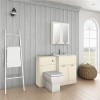 Nottingham 600 Ivory Combination Unit with Tabor Back to Wall Toilet - Modern handle
