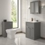 Nottingham Toilet and Basin Grey Combination Unit with Taybor Back to Wall Toilet